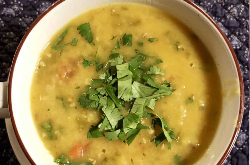 Instant Pot Red Lentil Soup with Bell Peppers
