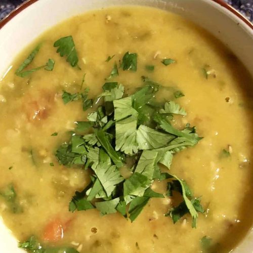 Instant Pot Red Lentil Soup with Bell Peppers