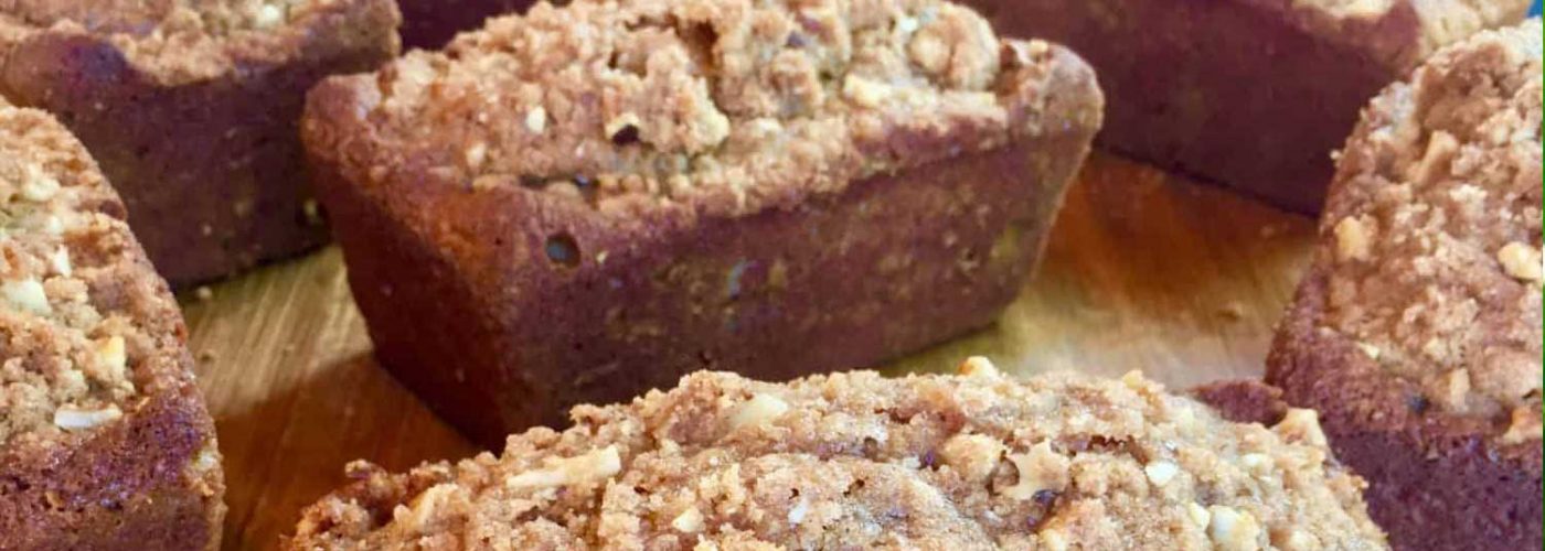 Plant Based Pumpkin Walnut Streusel Bread