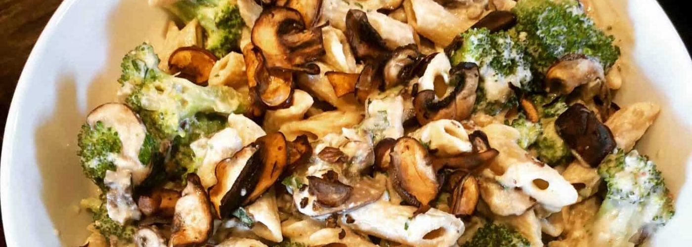 Creamy Broccoli and Mushroom Penne Pasta