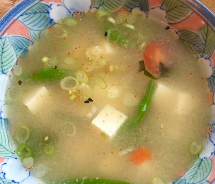 PLANT BASED MISO SOUP WITH TOFU