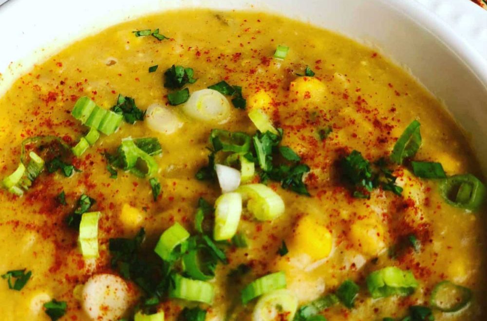 Plant-Based Creamy Hatch Potato Corn Chowder