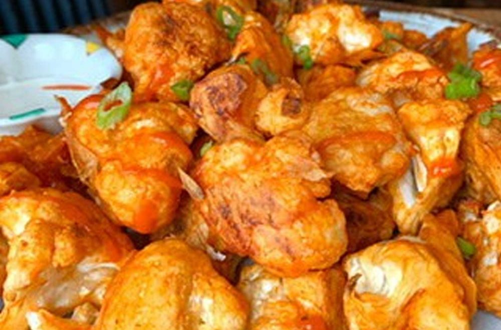 Cauliflower Wings with Cashew Ranch Dressing