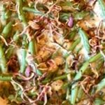 Plant Based Green Bean Casserole with Crispy Onion Topping