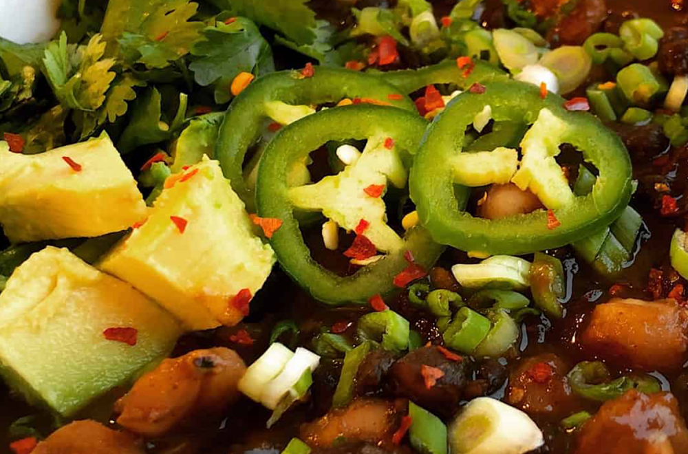 Plant-Based Spicy Bean Posole