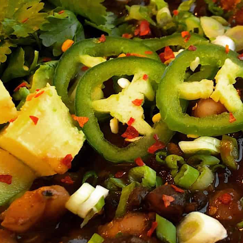 Plant-Based Spicy Bean Posole