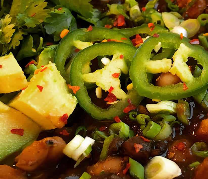 Plant-Based Spicy Bean Posole