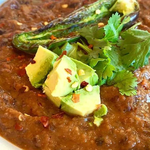 Plant Based Spicy Black Bean Soup (no oil)