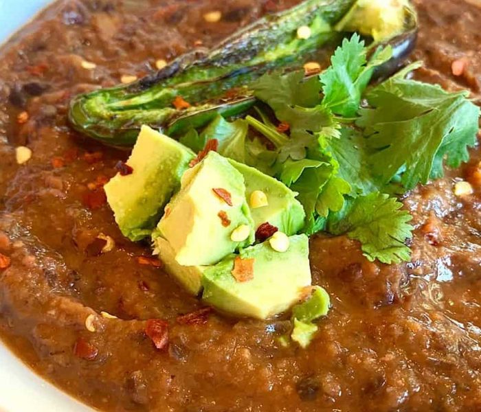 Plant Based Spicy Black Bean Soup (no oil)