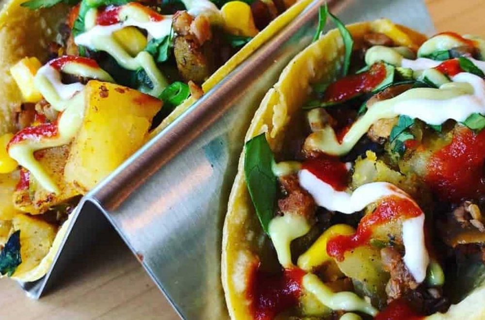 Spicy Oil Free Cauliflower and Vegetable Tacos
