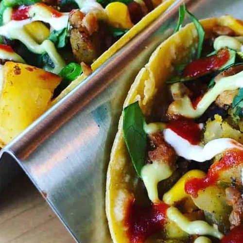 Spicy Oil Free Cauliflower and Vegetable Tacos